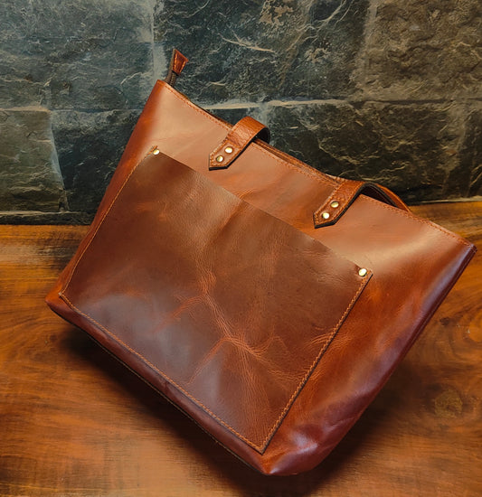 Genuine Leather Tote Bag for Women Large Women's Shoulder Handbag - The Peony Haus