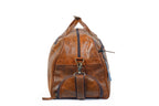 Leather Duffle Bag with Shoe Compartment. - The Peony Haus