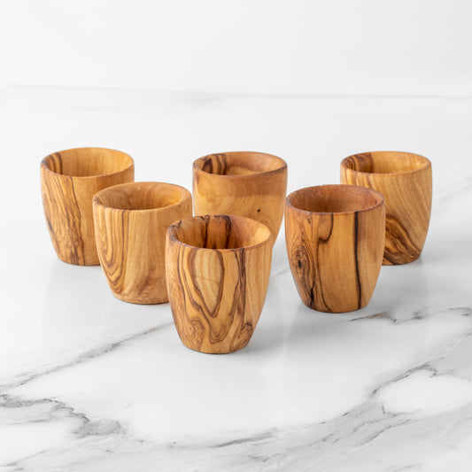 Handcrafted Olive Wood Shot Glass - 1.5 oz - The Peony Haus