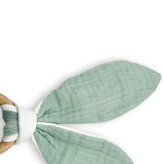 Organic Cotton Teething Ring - Green - The Peony Haus