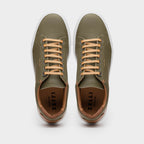 65-229-OLV Diaz Rubberized Calfskin Sneaker Olive Green