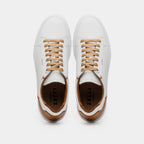 65-229-WHT Diaz Rubberized Calfskin Sneaker White