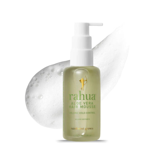 Rahua Aloe Vera Hair Mousse 3.5 Fl Oz Medium Hold Mousse for Hair Volume Texture Lift & Natural Hair Shine Aloe & Sugar Cane Alcohol Free Nourishing Natural Plant-Based Derived Ingredients - The Peony Haus