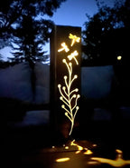 Dragonfly Branch Solar Tube Light - Steel