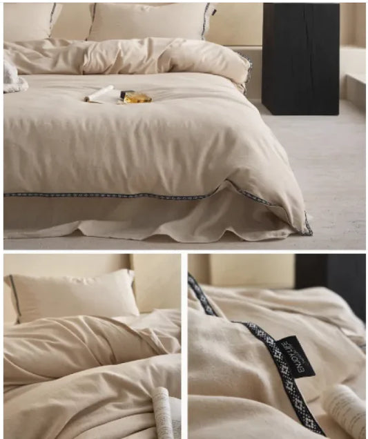 Wabi-Sabi Linen Cotton Quilt Cover - The Peony Haus