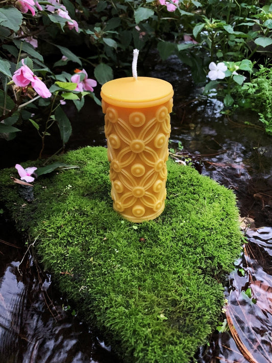 Elegant Beeswax Candle