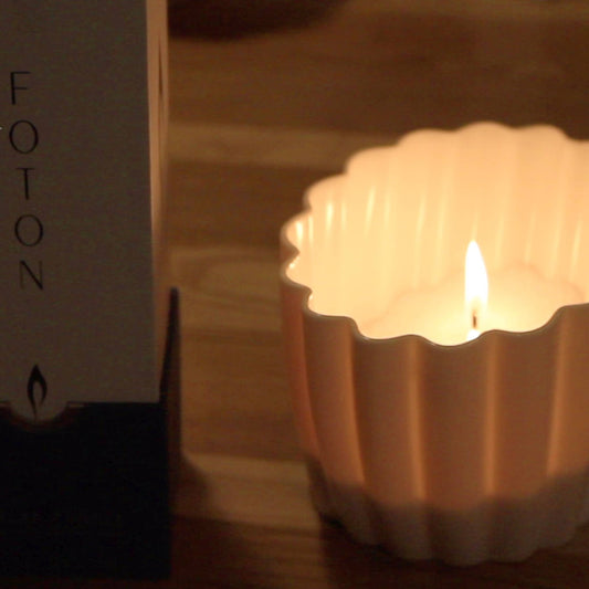 Elysian Fluted Porcelain Candle Holder - The Peony Haus