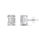 Emerald Cut Diamond Stud Earrings