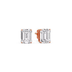 Emerald Cut Diamond Stud Earrings