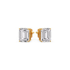 Emerald Cut Diamond Stud Earrings