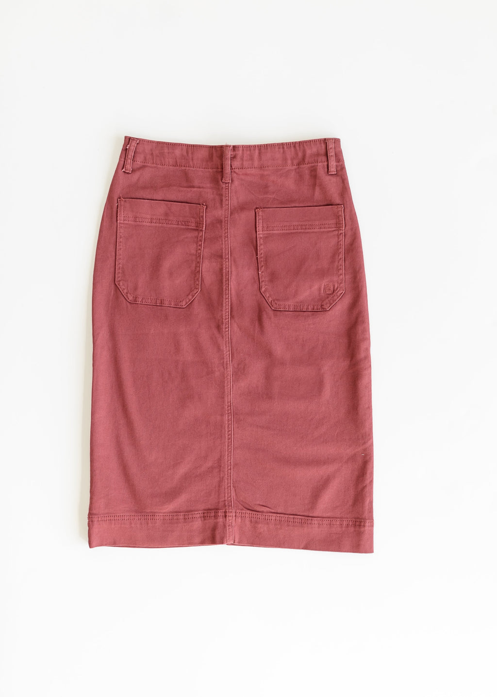 Erica Cotton Twill Midi Skirt - 98% Cotton