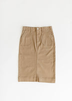 Erica Cotton Twill Midi Skirt - 98% Cotton