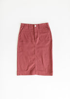Erica Cotton Twill Midi Skirt - 98% Cotton