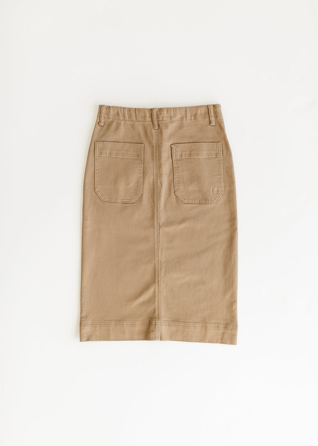Erica Cotton Twill Midi Skirt - 98% Cotton