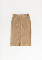 Erica Cotton Twill Midi Skirt - 98% Cotton