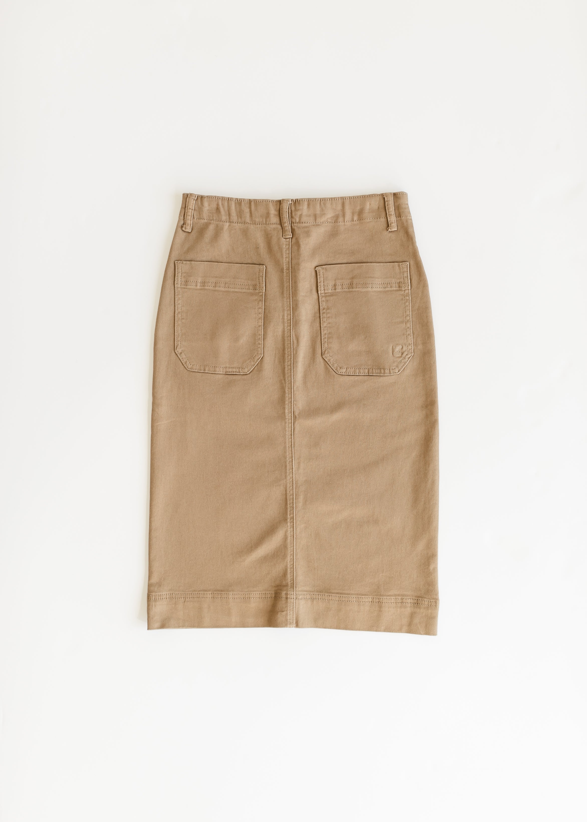 Erica Cotton Twill Midi Skirt - 98% Cotton