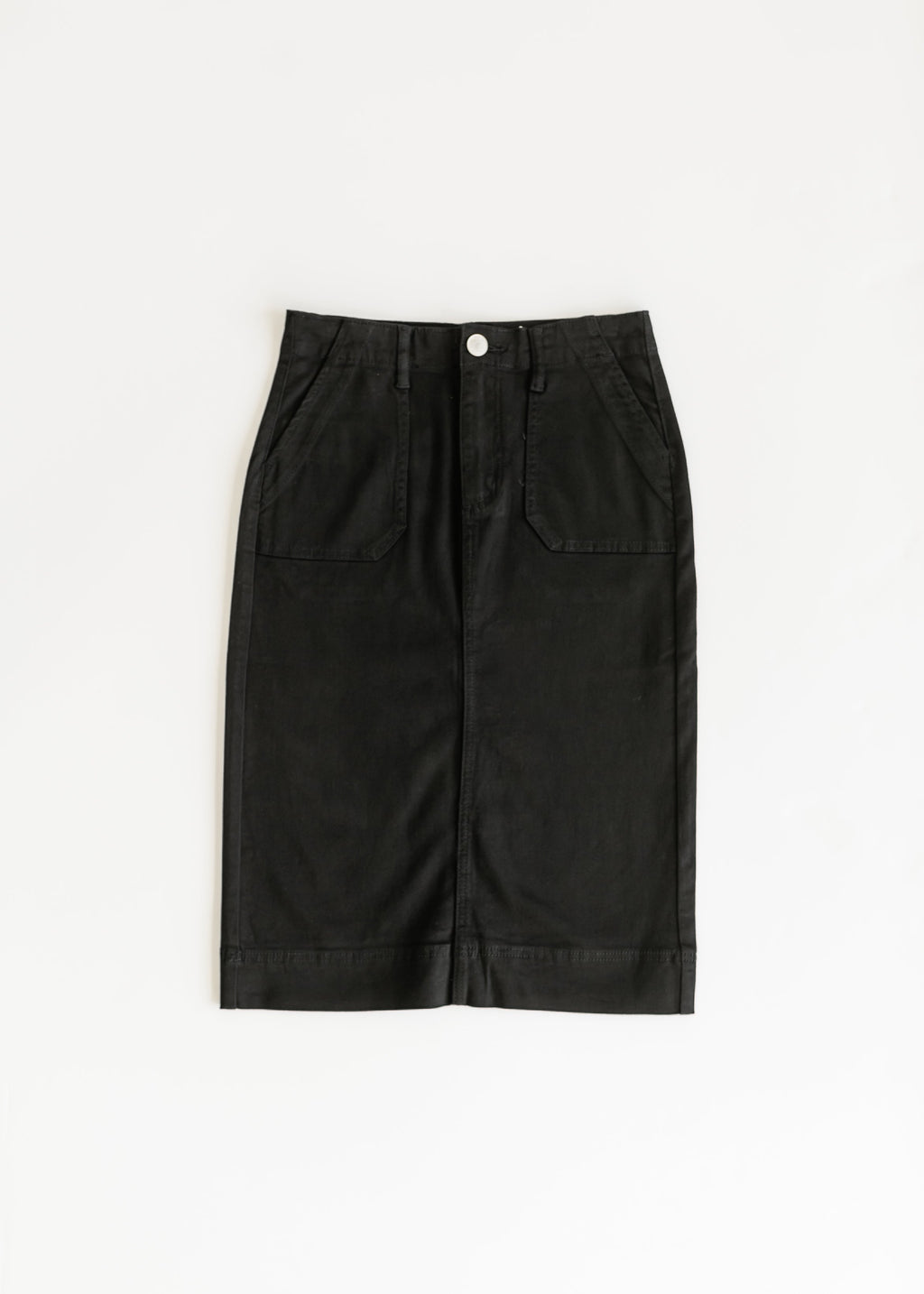 Erica Cotton Twill Midi Skirt - 98% Cotton