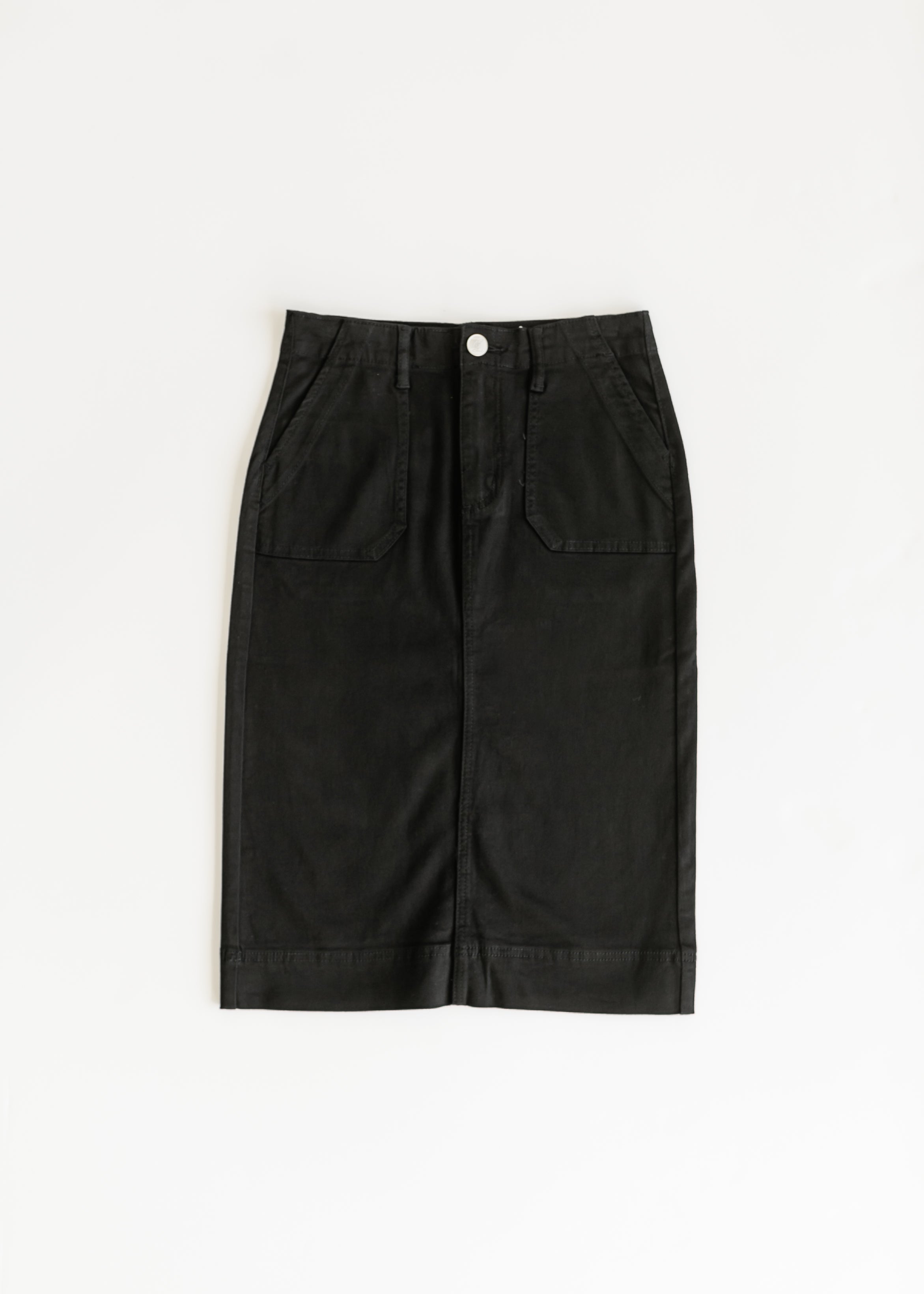 Erica Cotton Twill Midi Skirt - 98% Cotton