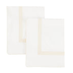 Classic Double Border Percale Cotton Euro Sham Pair