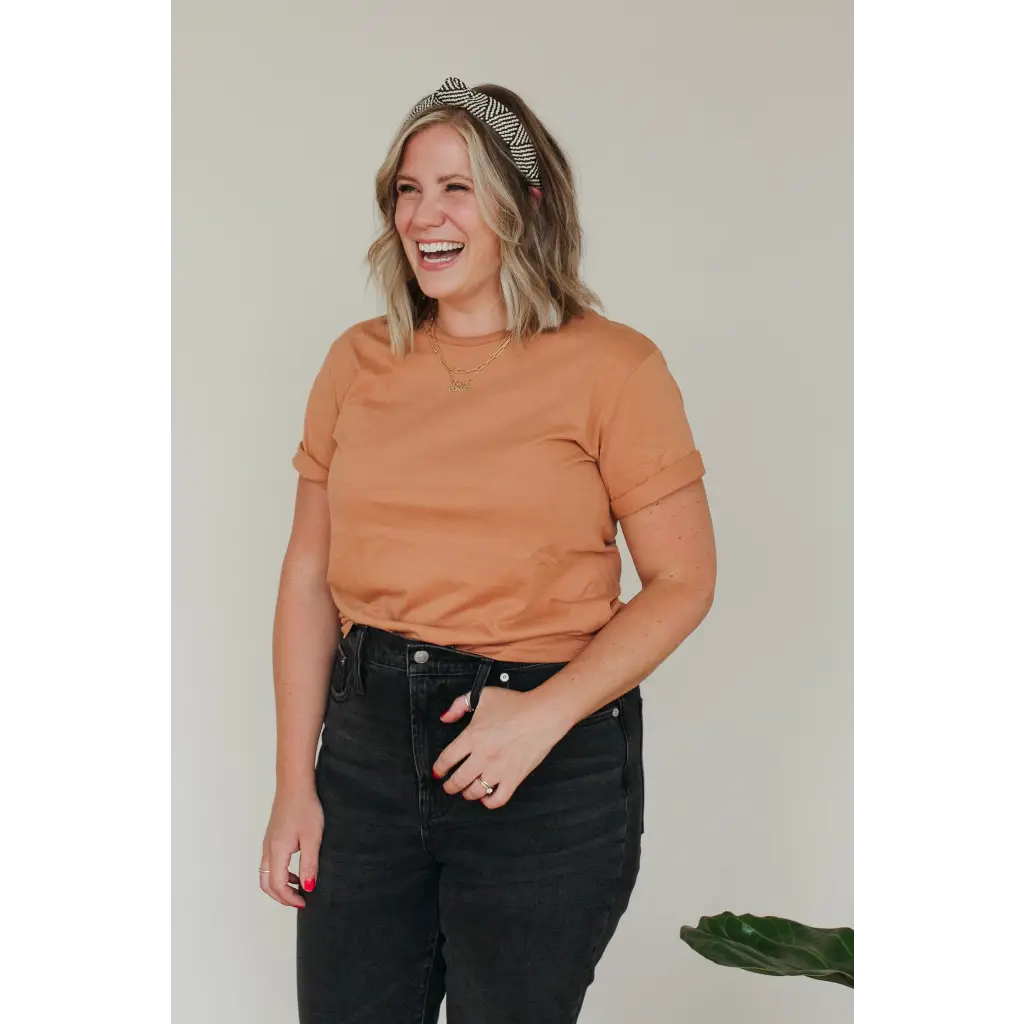 Organic Cotton Everyday T-Shirt in Toasted Nut