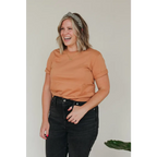 Organic Cotton Everyday T-Shirt in Toasted Nut