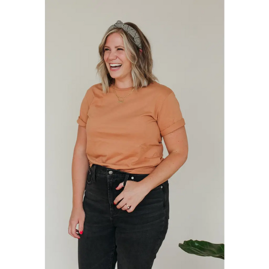 Organic Cotton Everyday T-Shirt in Toasted Nut