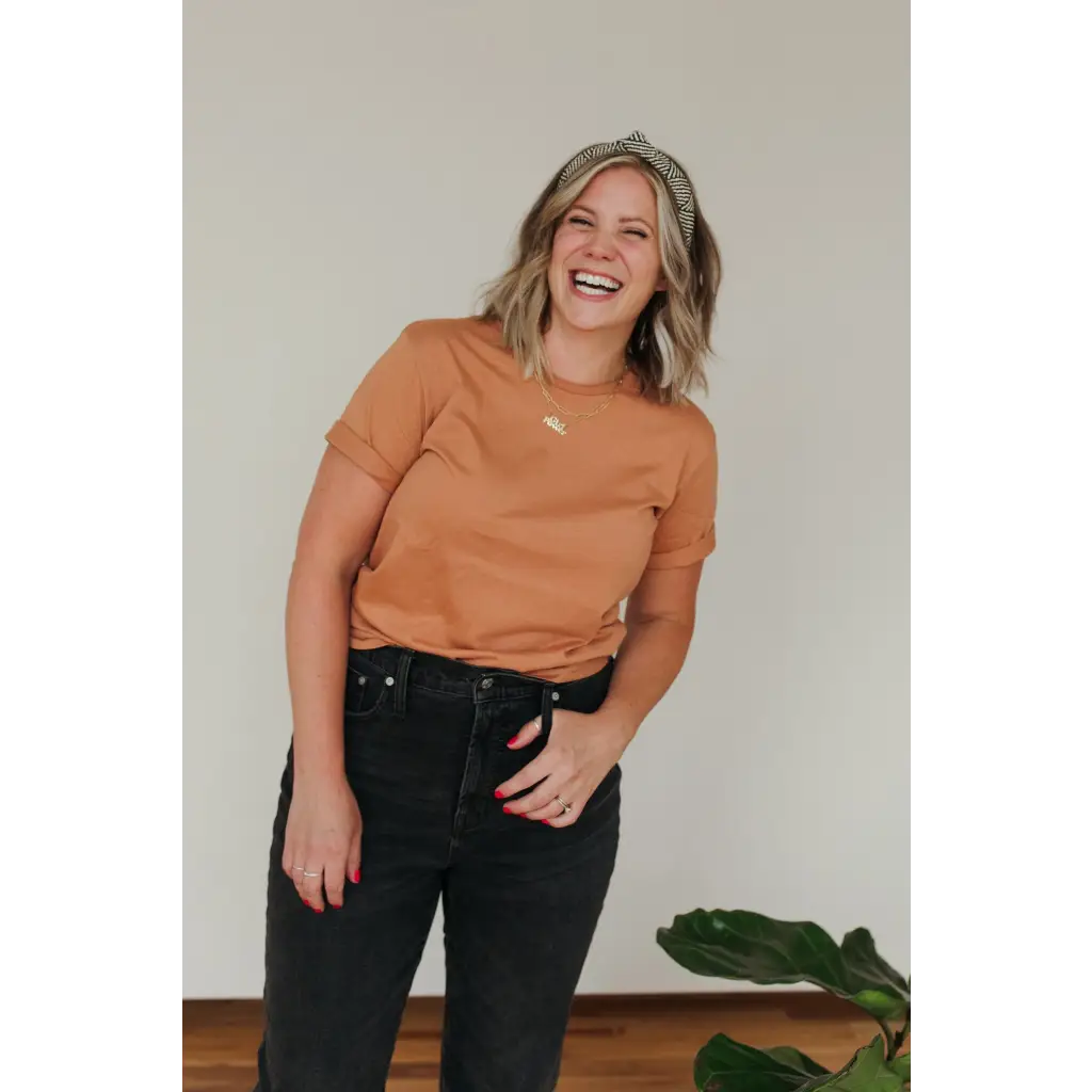 Organic Cotton Everyday T-Shirt in Toasted Nut