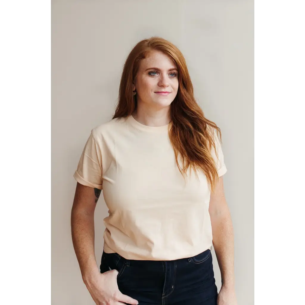 The Everyday Organic Cotton Tee in Peach