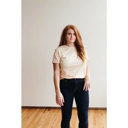 The Everyday Organic Cotton Tee in Peach