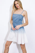 ITS A GIRL THING DENIM MINI DRESS - 90% Cotton