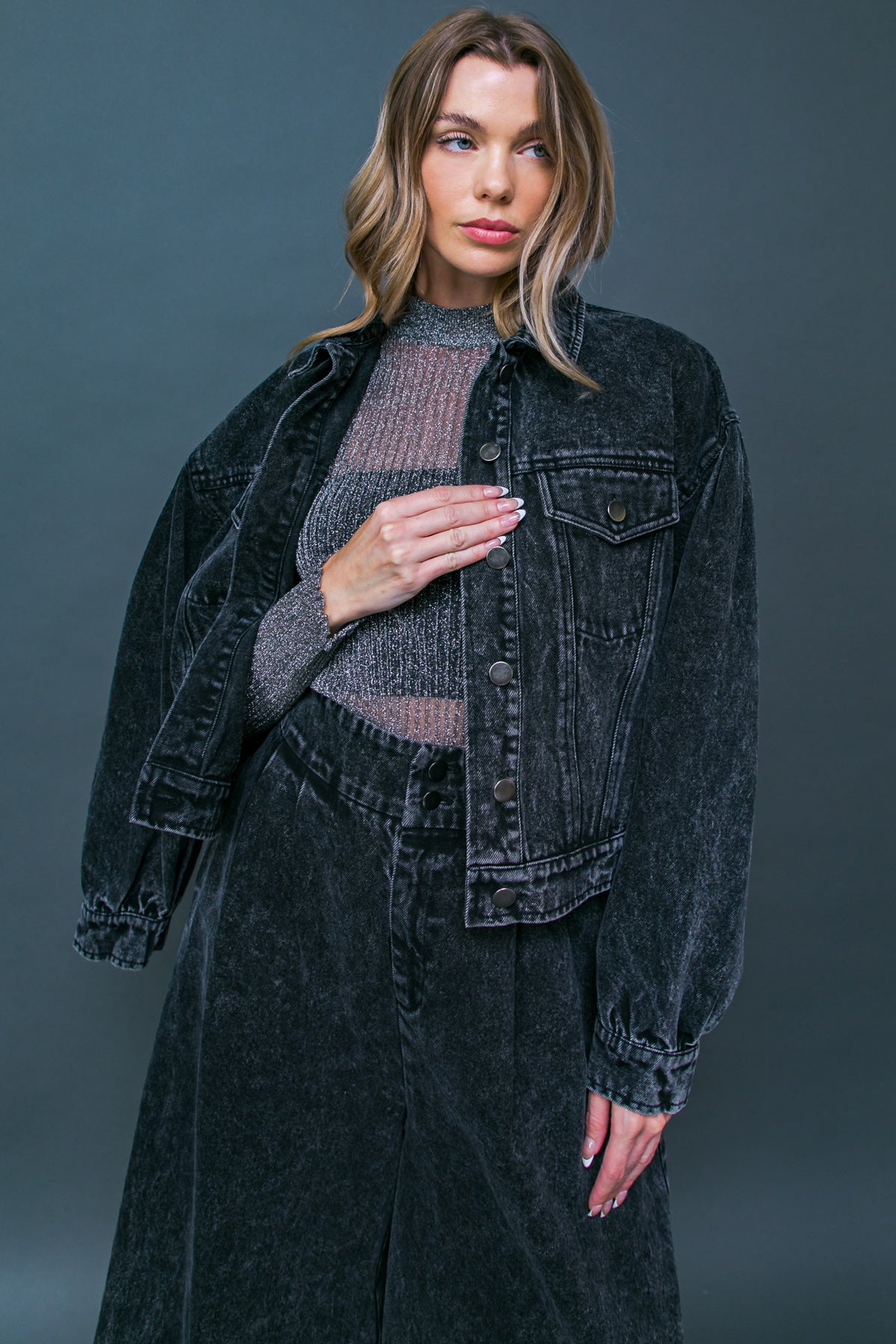 SEE YOU GO DENIM JACKET - 91% Cotton