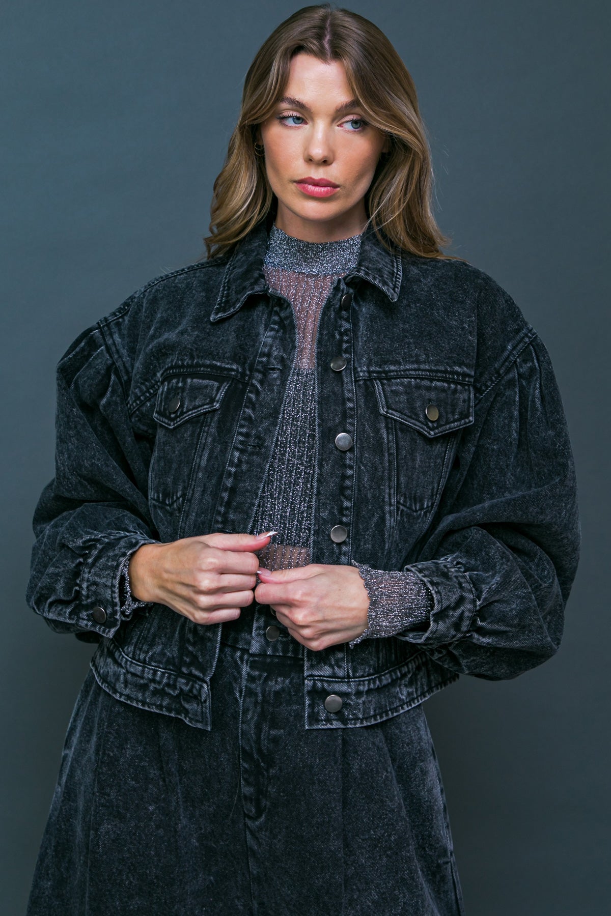 SEE YOU GO DENIM JACKET - 91% Cotton