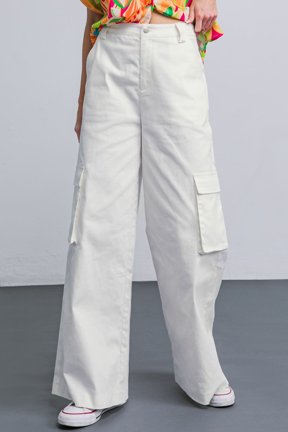 ADORABLE POSH WOVEN CARGO PANTS - 97% Cotton