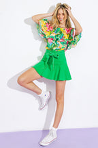 BE BACK NEVER TWILL SKORT - 98% Cotton