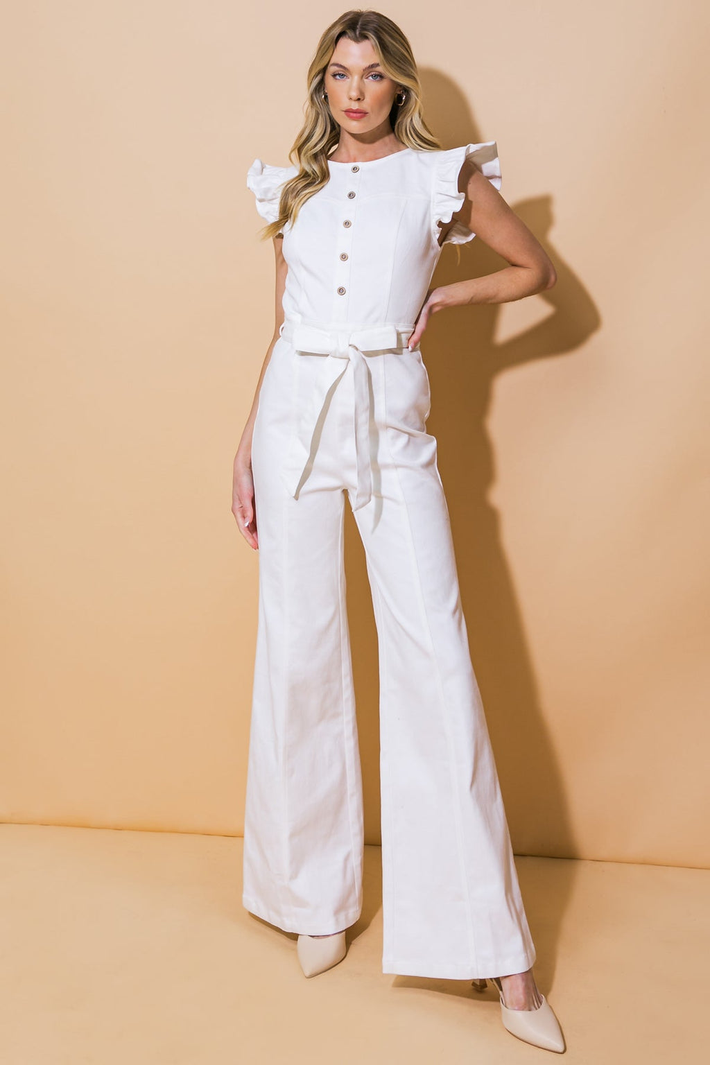 HEADING UPTOWN TWILL JUMPSUIT - 97% Cotton