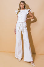 HEADING UPTOWN TWILL JUMPSUIT - 97% Cotton