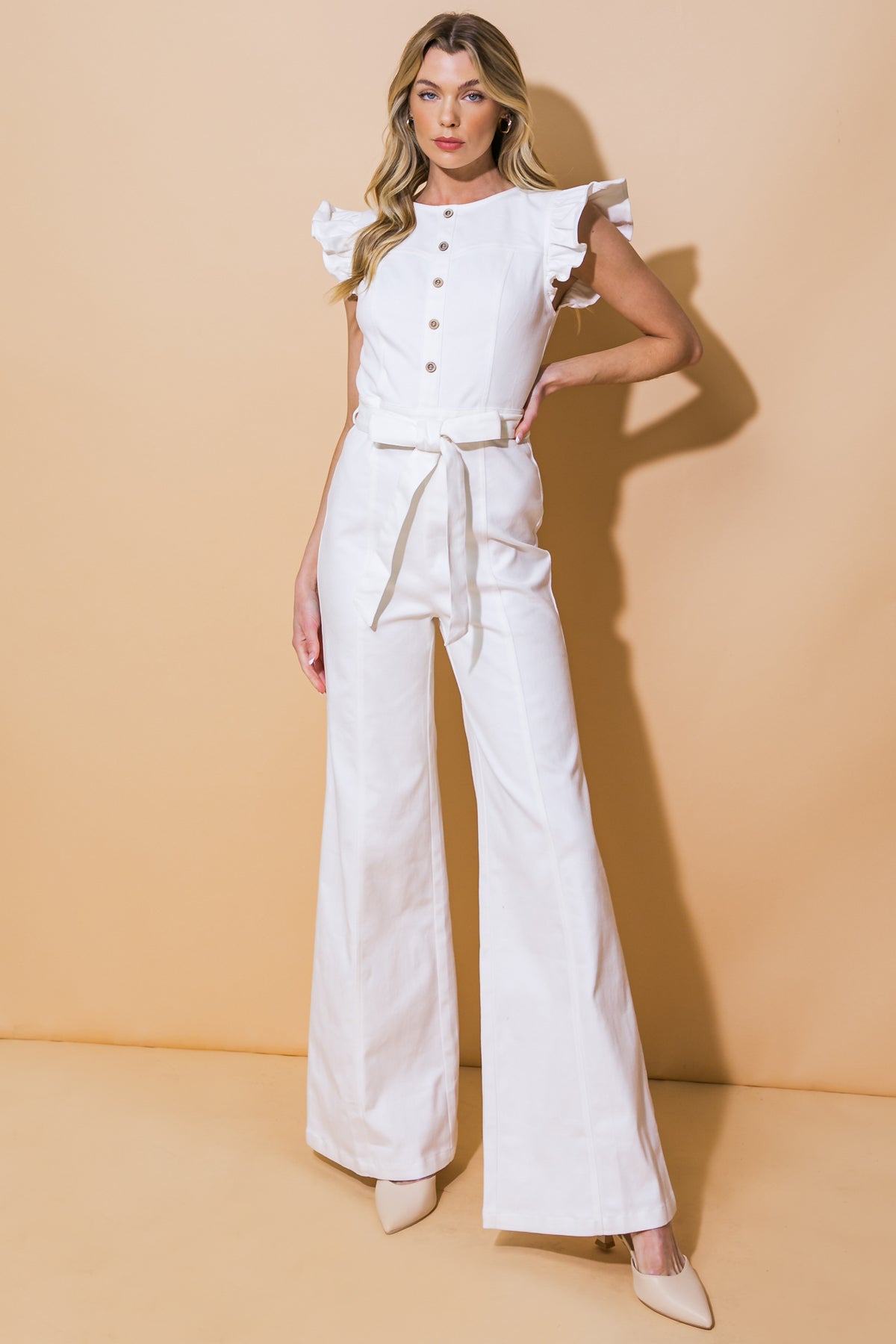 HEADING UPTOWN TWILL JUMPSUIT - 97% Cotton