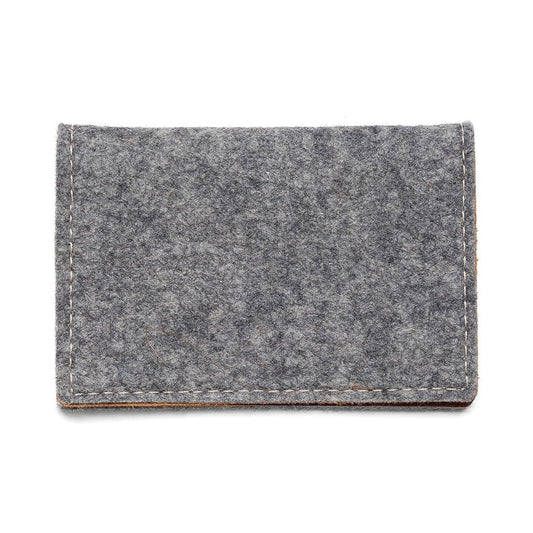 Felt and Leather Bifold Wallet