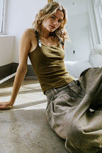 HONEY KISSES LUSTROUS TANK TOP - 94% Cotton