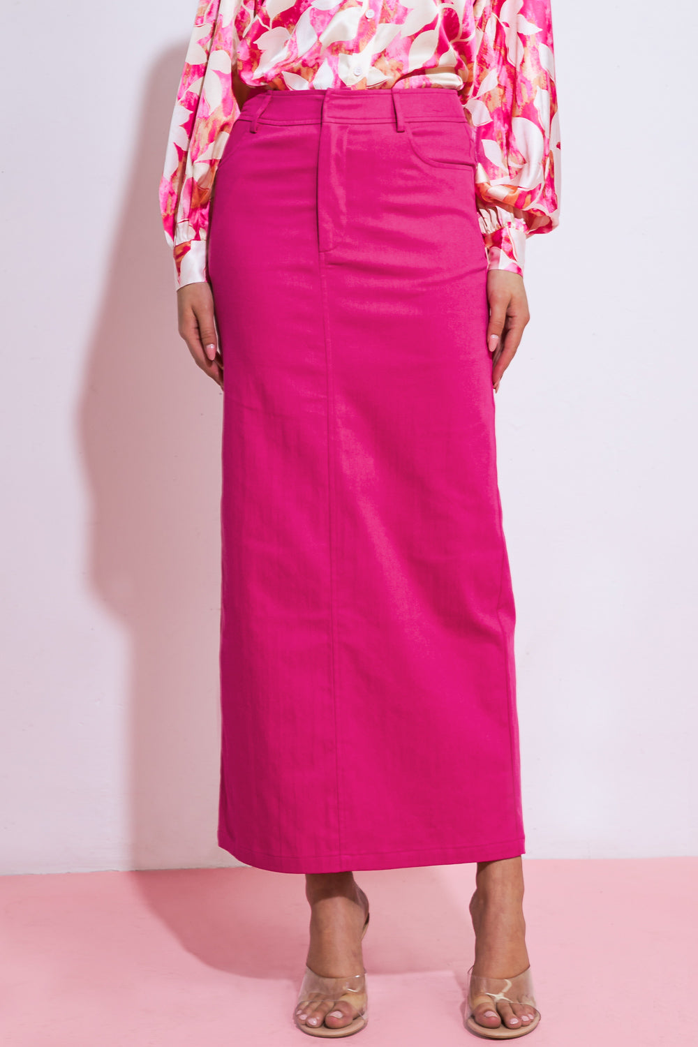 MY LOVE MINE ALL MINE WOVEN MIDI SKIRT - 97% Cotton