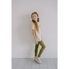 Kids Lightweight Leggings in Olive Green