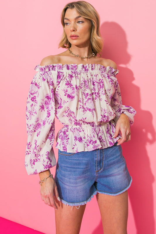 LOVELY ENTRANCE WOVEN TOP