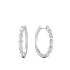 Floating Bezel Diamond Huggie Earring
