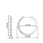 Floating Bezel Diamond Huggie Earring