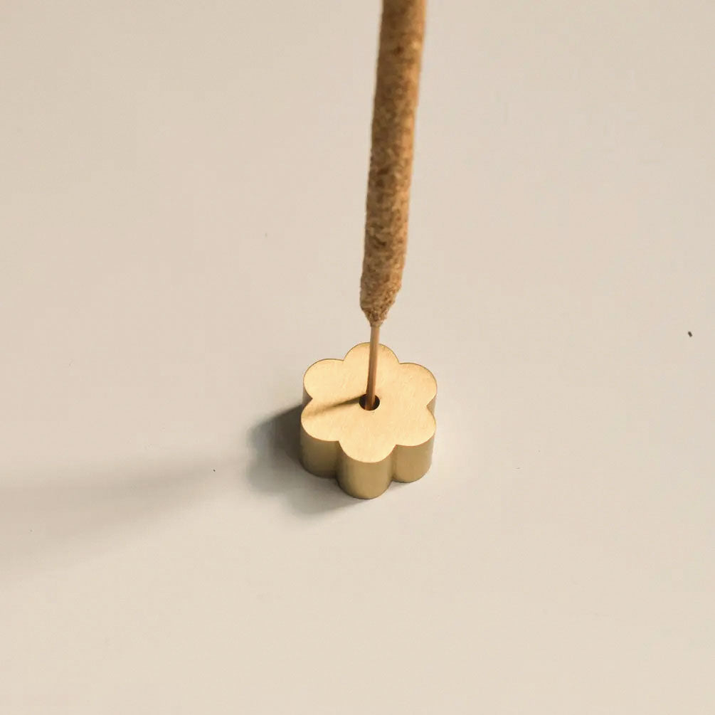 Flower Brass Incense Holder