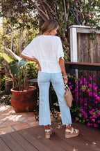 Free Spirit White Crochet Lace Edge Blouse - FINAL SALE