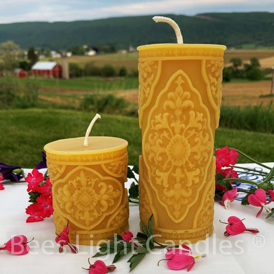 French Country Beeswax Pillar Candles