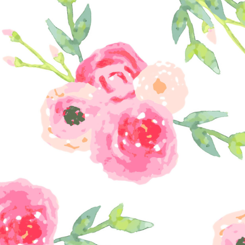 Baby Shopping Cart Hammock | Full Bloom Watercolor Floral Print - 97% cotton