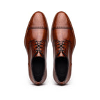25-548-CGN GIOVANNI Italian Calfskin Lace Up Cognac