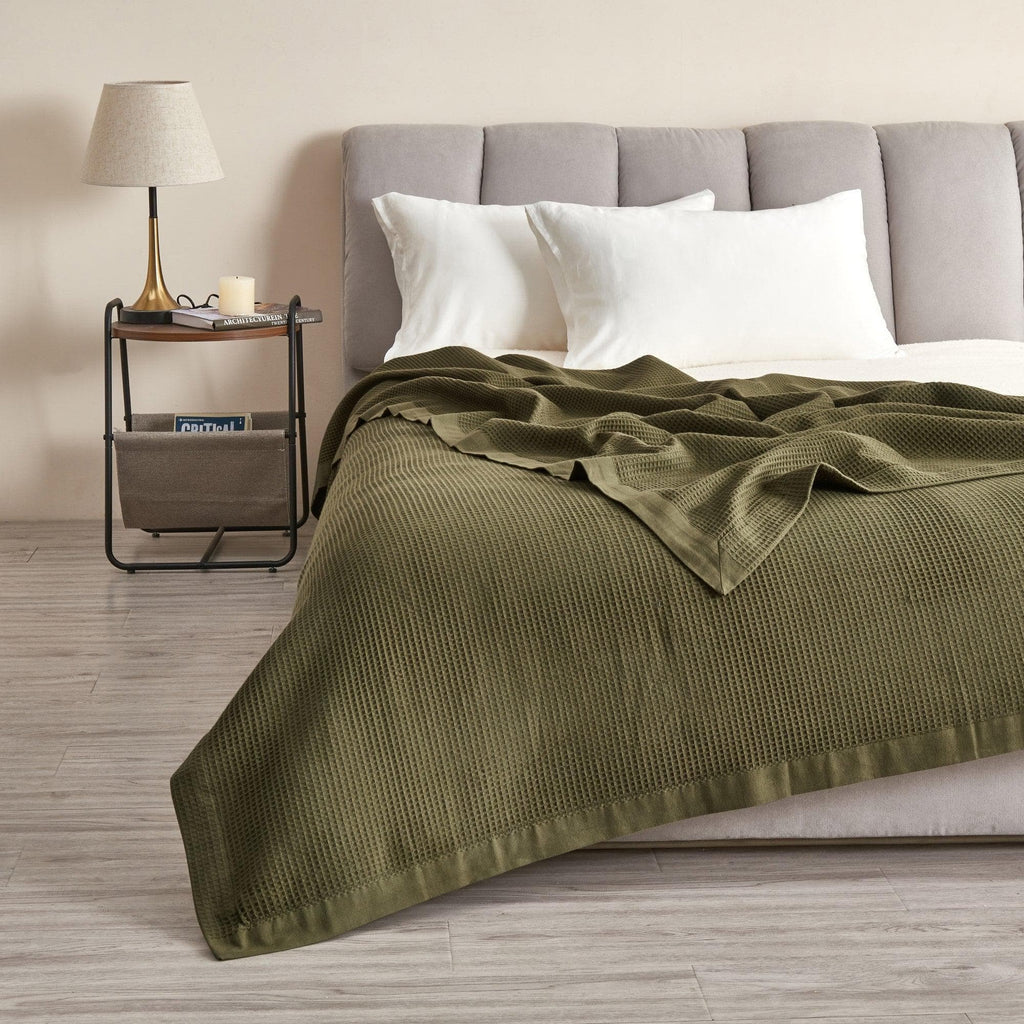 100% Cotton Small Waffle Weave Blanket